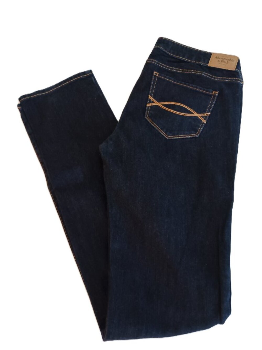 Abercrombie & Fitch Dark Wash Jeans Embroidered Pockets Women’s Size 6L Waist 28